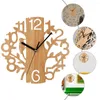 Wanduhren Vogeluhr Hängende Heimat dekorative Mode Retro Die Ornament Holzdekoration montiertes Büro 3D Aufkleber Cuccu Uhr