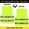 Bath Mats 2 Packs Hi Vis Reflective Vest High Visibility Safety Vests For Men Women Neon Yellow/Green Color