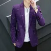 Мужские костюмы Blazers модный случай повседневного нового костюма Slim Fit Casual Single Trend Trend Spring Summer Comfort Business Casual Formal Men Men