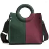 Umhängetaschen 2024 Frosted Spleißring tragbares Großes Frauen koreanische Version Kontrast Retro breites Gurt Single Messenger -Tasche