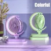 Elektriska fans Ny Electric Mini -fläkt USB -laddning Silent Desktop Led Light Fan Strong Wind 3 Speed ​​Justerable Lämplig för hemmakontorsskolan