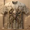 Moletons de moletons masshirts crânio masculino 3D Spider Print Print Street Rous