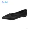Casual Shoes Spring Ladies Flat Pointed Toe Over Zlah Loafers Comfortable Women's Yellow Boat
