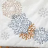 Christmas Snowflakeembroidered fausse laine de table de table de table