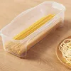 Opslagflessen Transparante magnetron Pasta-containers die verslapende spaghetti noedel kookkast hittebestendig met deksel aftappen met deksel