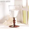 Verres à vin 2 pcs Nordic Mediaval Times Vintage rétro cristal cocktail gobelet bar de mariage de mariage sculpté à fleurs