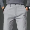 Herenbroek Leer hoogwaardige golf voor mannen mode snel droge elasticiteit tennisslijtages broek zweetbroeken casual werk