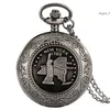 Retro Antique Black Watch New York 1788 Özgürlük Heykeli Erkek Kadınlar Kuvars Cep Saat