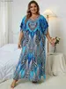 Basic Casual Dresses 2023 Leopard Print Kaftan Dresses for Women Plus Size Summer Beach Swim Cover Up Loose Fit Resort Wear Maxi Dresses Q1415 T240412