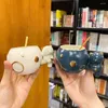 Tasses dessin animé mignon ours en céramique tasse de café et assiette nutritionnelle petit déjeuner lait tasse en gros