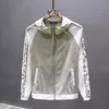 Erkek Hoodies Sweatshirts Güneş Koruma Yaz Uzun Kollu Erkekler Gömlek Fermuar Kapşonlu Uluslararası Moda Derileri Güneş Koruma Giysileri S-3XL