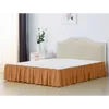 Popular Eleagnt Split Corners Style Ruffled Bed Skirt Add Senets com tecido macio confortável de 14 polegadas Drop Drop