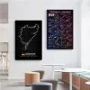 Modern Formula 1 Circuit History Poster Canvas Painting Wall Art Picture for Living Room Home Cuadros room decor