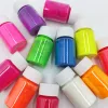 Paillettes mélangées 14 couleurs (pack 10g) Pigment de poudre fluorescente pour imprimerie de peinture Savon Fluorescent Nail Nail paillettes Pigment140g / Lot