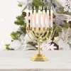 Candle Holders Dorad Table Dekor Prezent obiadowy Uchwyt Desktop Wedding Centerpiece Taper Cynk stop retro