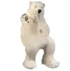 2024 Hot Sales Long Haired Polar Bear Mascot Costume halloween Party Dress carnival Custom fancy costume Character costumes