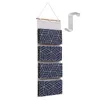 Storage Bags Over Door Hanging Closet Organizer 4 Big Pockets Linen Cotton For Dormitory Bathroom Bedroom