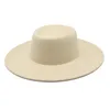 Wide Brim Hats Bucket Classic British Style 95cm Big Fedora Hat For Women Fashion Automne Hiver Feel Robe de mariée Église Cap Jazz Dr Dhiz3