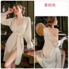 Кружевая лостота Twinset Kimono Robe Plate Suit Women 2pcs Bath Hrobe Bess Nightgown Set Summ