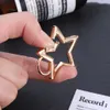 Hollow Star -vormige Spring Clasp Metal Carabiner Keychain Bag Clip Haak Dogketen Buckle Connector Diy Sieraden Making Accessoires