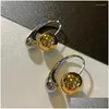 Hoop Huggie Earrings Fashion Jewelry Metallic Two Color Round Bead Teardrop For Women Girl Gift Pretty Ear Accessories Drop Delivery Otjox