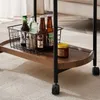 Hotel Restaurant Delivery Cart 2-layer Solid Wood Cake Wine Tea Trolleys Coffee Shop Mobile Trolley Kitchen Islands Furniture