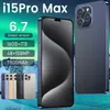 I15 Pro Max 5G Telefon Smartphone 6,7 tum smartphone 4G LTE -smartphones 16GB RAM 1TB KAPAMER 48MP 108MP FACE ID GPS Octa Core Android Mobiltelefon