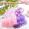 Summer Lace Chiffon Dress For Small Medium Dog Flower Fashion Party Birthday Wedding Cute Clothes Puppy Pet Skirt Costumes 240411