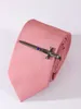 Black Tie Clip Copper Sword Form Diamond Encrusted Men's Fashion Tie Clip