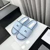 Paris summer slippers interlocking C logoLuxury designer Women Sandals quilted leather ch Double Jelly Style Casual Women Flat Slippers Summer Beach Women Slides