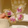 Stud Earrings Super Beautiful French Tipsy Butterfly Brooch Corsage Lady Elegant Style Suit Pin