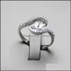 Bijoux Ring Perl Ring 925 Sier 6 Styles Diy pour femmes Taille de taille ajustée Drop Livraison DHMA1