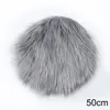 30cm Soft Faux Fur Rug Sofa Chair Desk Pad Household Bedroom Warm Mat Round Plush Carpet Floor Mats Home Decorations