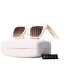 Новые металлические крупные квадратные солнцезащитные очки для женщин с круглыми лицами, популярными в Интернете Универсальная коричневая модная защита солнца