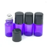 Opslagflessen 5 stks 2 ml paars-blauwe parfum monster rollen glazen fles voor essentiële olievulbare rol op deodorantcontainers