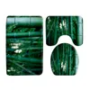 Green Bamboo Forest 3D Bathroom Mat Bath Mat Rug 3pc Set Entrance Door Mat Toilet Carpet Bathtub Accessories Bathroom Products