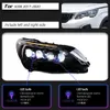 Voor Peugeot 4008 5008 LED-koplamp Montage 17-21 Daagtocht Lichtstroom Turn Signal High Beam Angel Eye Projector Lens Voorlamp