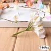 Fleurs décoratives 144pcs Simulate Calla Lily Bunses Flow Flower Props Saint Valentin pour la fête de mariage Décoration Home Decoration Fake