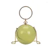 Shoulder Bags Round Ball Bag Pearl Small Diagonal Earth Chain Dinner Acrylic Mine