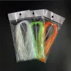 Contemplator 2packs 1mm Gliss'n Glow Iridescente Materiais de amarrar com 28 cm de comprimento de peixe arco -íris tentáculos fios corrugados