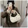 Handbags 2023 Summer Pleated Handlebags For Women PU Cloud Bags Leisure Armpit Bag Shopping Shoulder Bags Dumpling Handbag Female