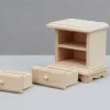 1:12 Dollhouse in miniatura comodino mobile per cabine da comodino mobile per cassetti per le bambole Accessori per decorazioni per la casa giocattoli