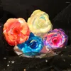 Fleurs décoratives Colorful Artificial Glow in the Dark Simulation Rose for Wedding Mariding Saint Valentin's Day Decoration Supplies Creative Gift