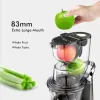 Juicers Cold Press Juicer Machines, Big Mouth 83mm Opening Whole Slow Masticating Juicer, Fruit & Veg Juice, High Yield, BPAFree