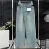 Designer Pantalon de jeans creux de la taille de taille pour femmes conception de lettres de denim pantalon de haut niveau jean streetwear pour femmes