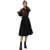 Maternity Dresses Autumn Long Sleeve Vintage Plaid Dress for Breastfeeding Turn-down Collar Maternity Nursing Dress Pregnant Woman Lactation Dress 240412