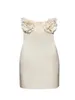 Kobiety eleganckie bez ramiączki mini sukienkę 3D Flower Bustier wycięte bodycon tube sukienka bez tyłu na imprezie klubowej krótkie sukienki 240411