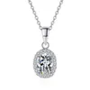 Diamanthalsband Morsang S925 Sterling Sier Pendant Women Plating Platinum Temperament Simple Dove Egg D Color Moissanite Necklace