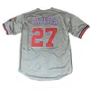 Baseball Jersey Montreal 8 Carter 27 Guerrero 45 Martinez 10 Dawson Maglie da cucire ricami Sport di alta qualità Grigio per esterni 240412