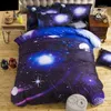 Sängkläder sätter fantasy nebula 3D -tryck set modern galax slipning täcke cover stjärnhimmel sängkläder tvilling i full storlek41